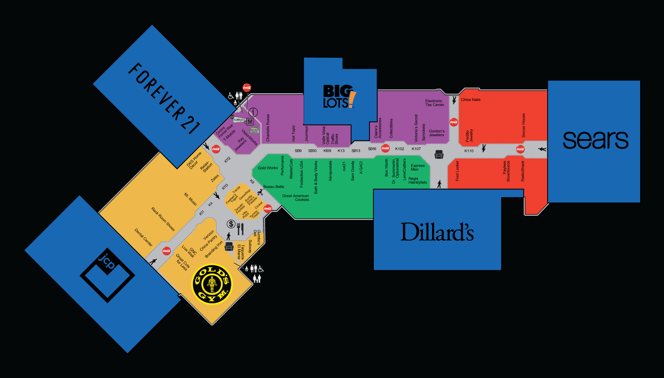 Antelope Valley Mall Map.