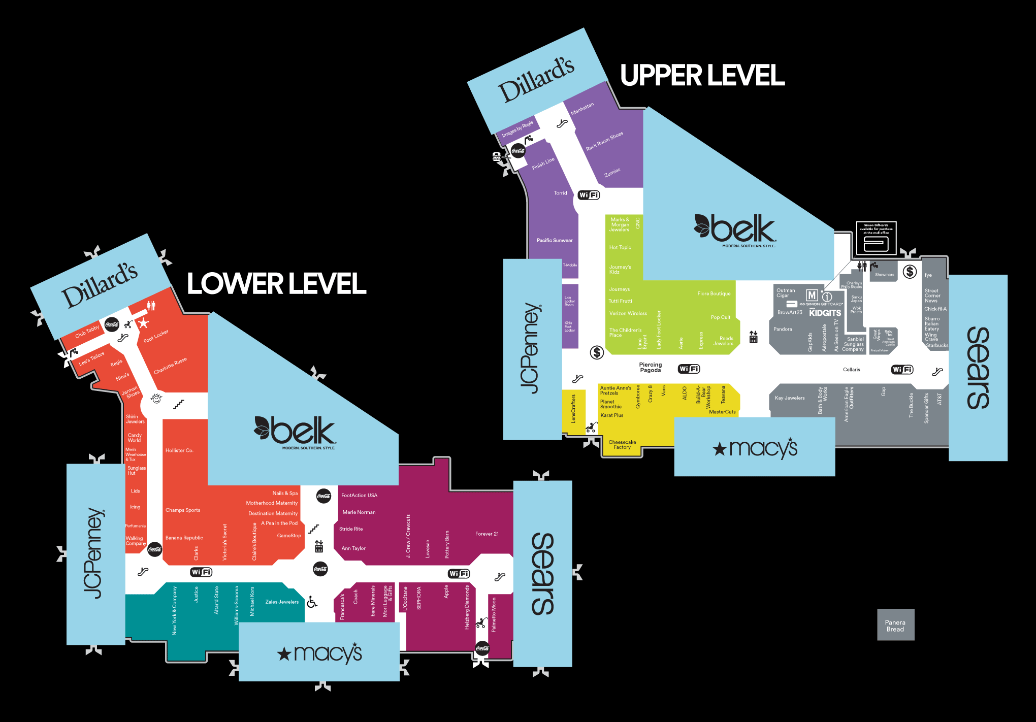 Center Map of Haywood Mall - A Shopping 