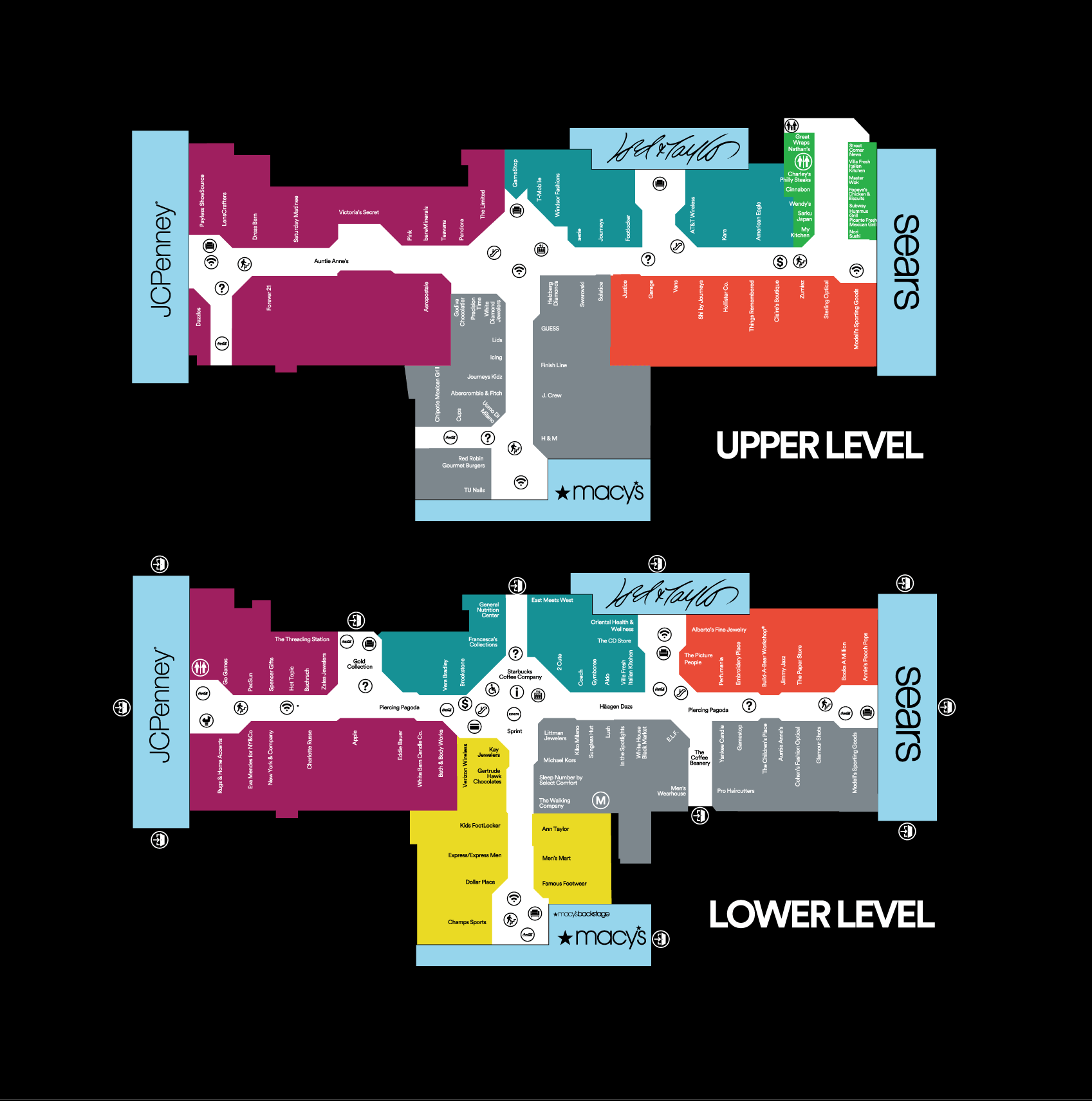 fashion valley mall map Store Directory For Rockaway Townsquare A Shopping Center In fashion valley mall map