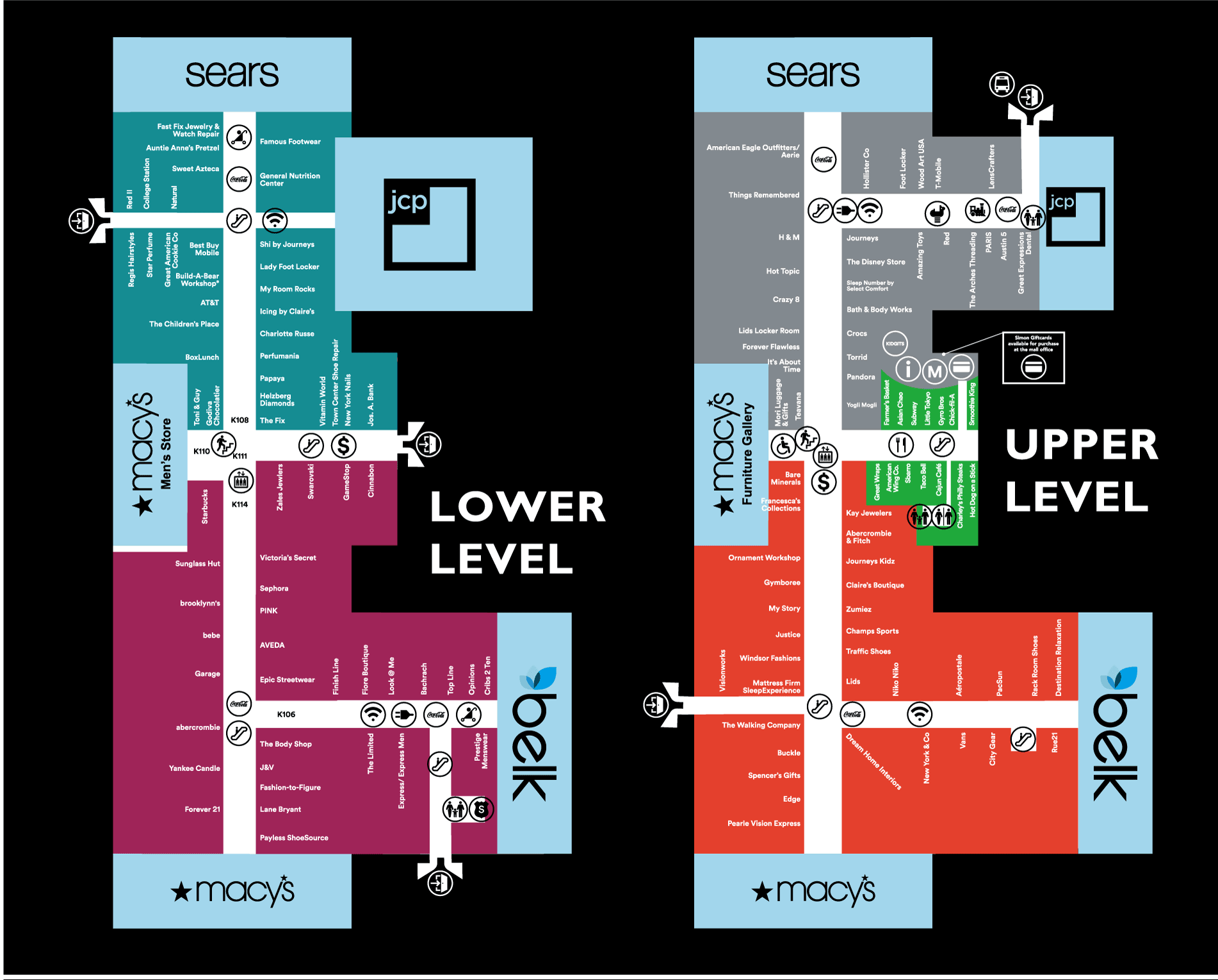 Northlake Mall Map