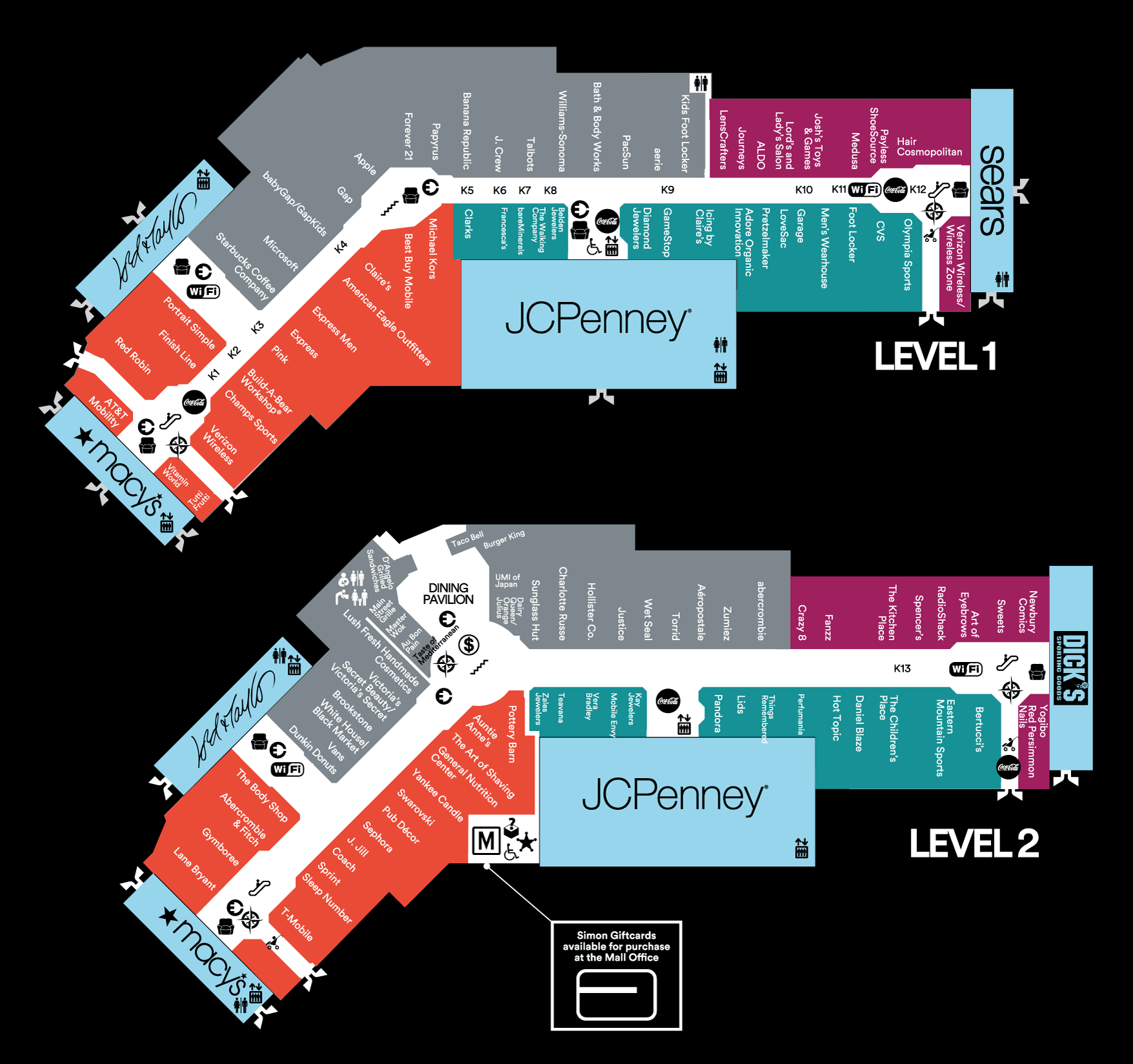 directory lenox square mall map