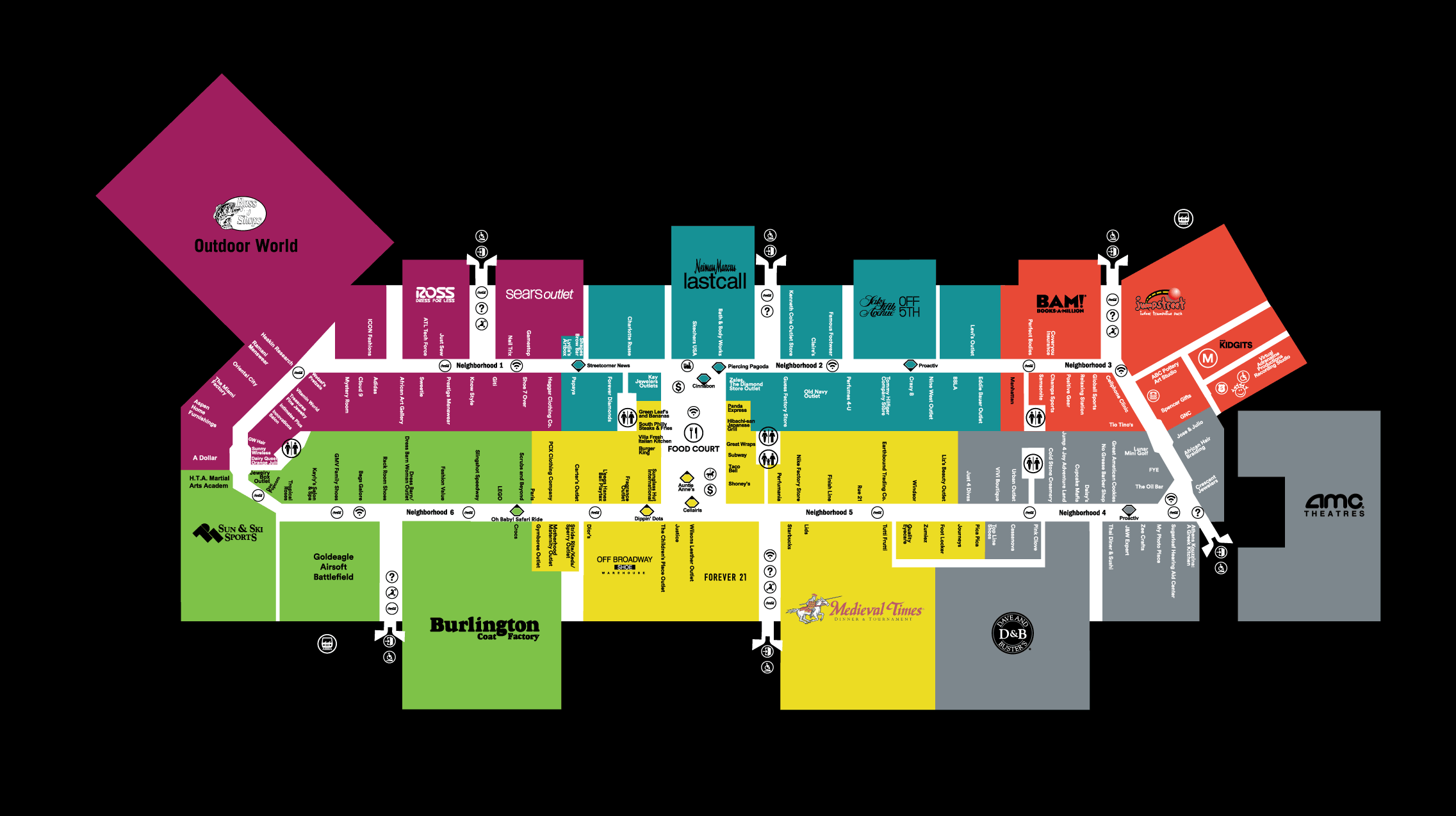 Sugarloaf Mills Store Map