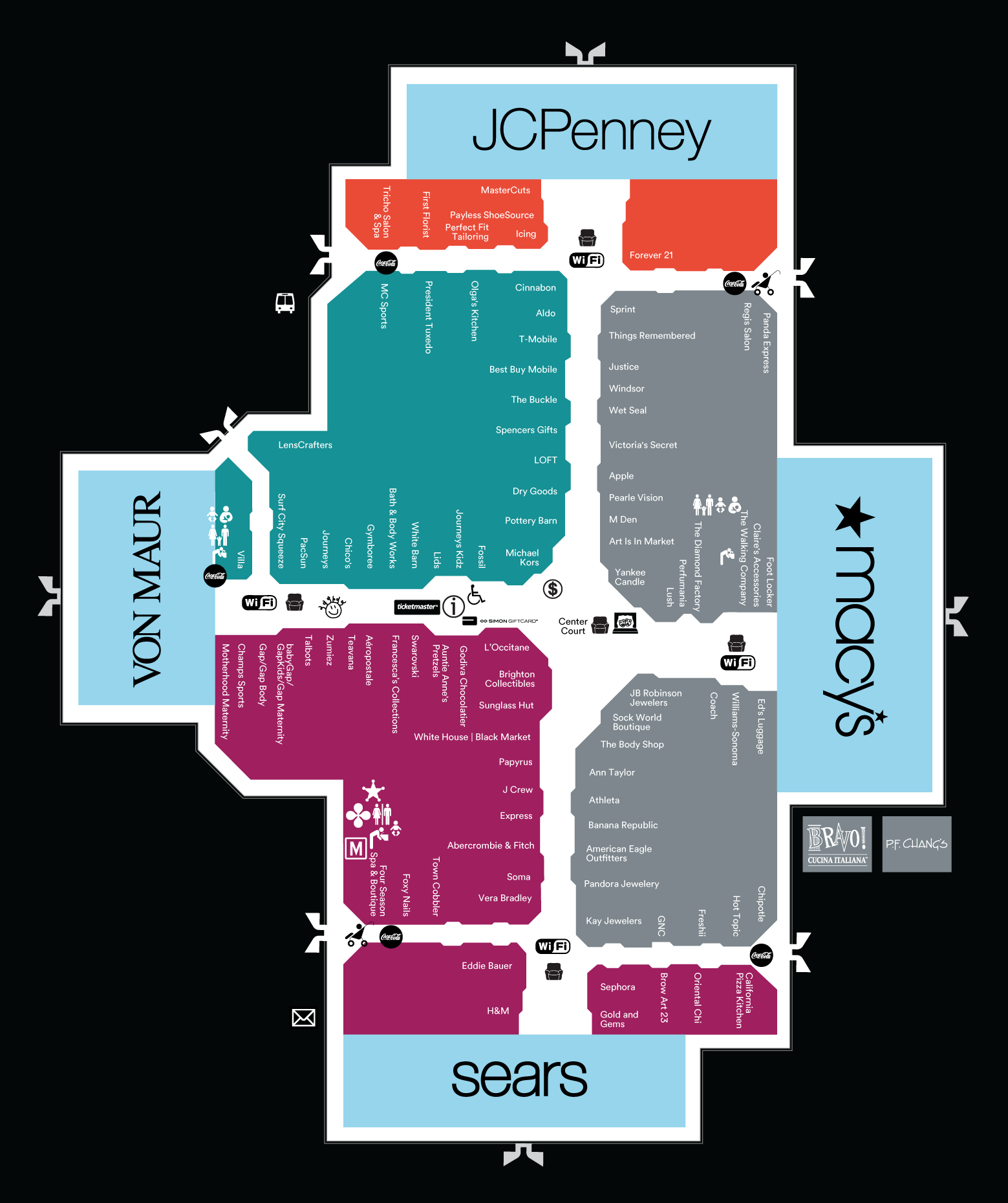 Store Directory for Briarwood Mall - A 