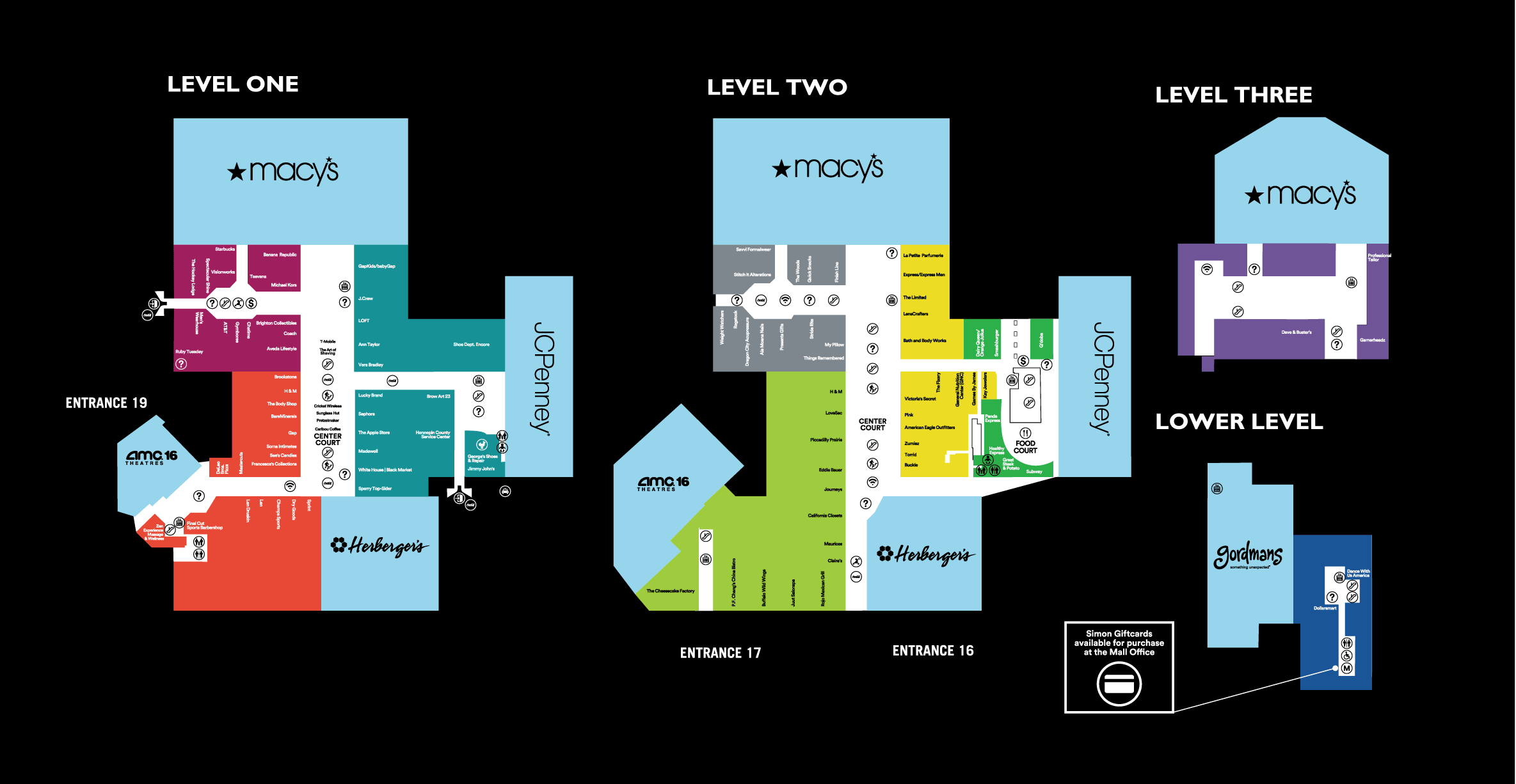 Store Directory for Southdale Center 