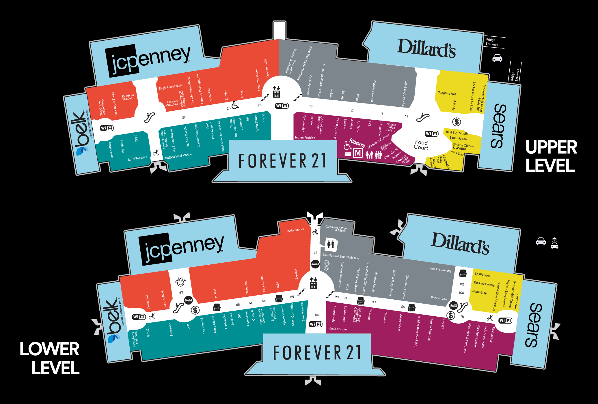 Meadows Mall Directory & Map