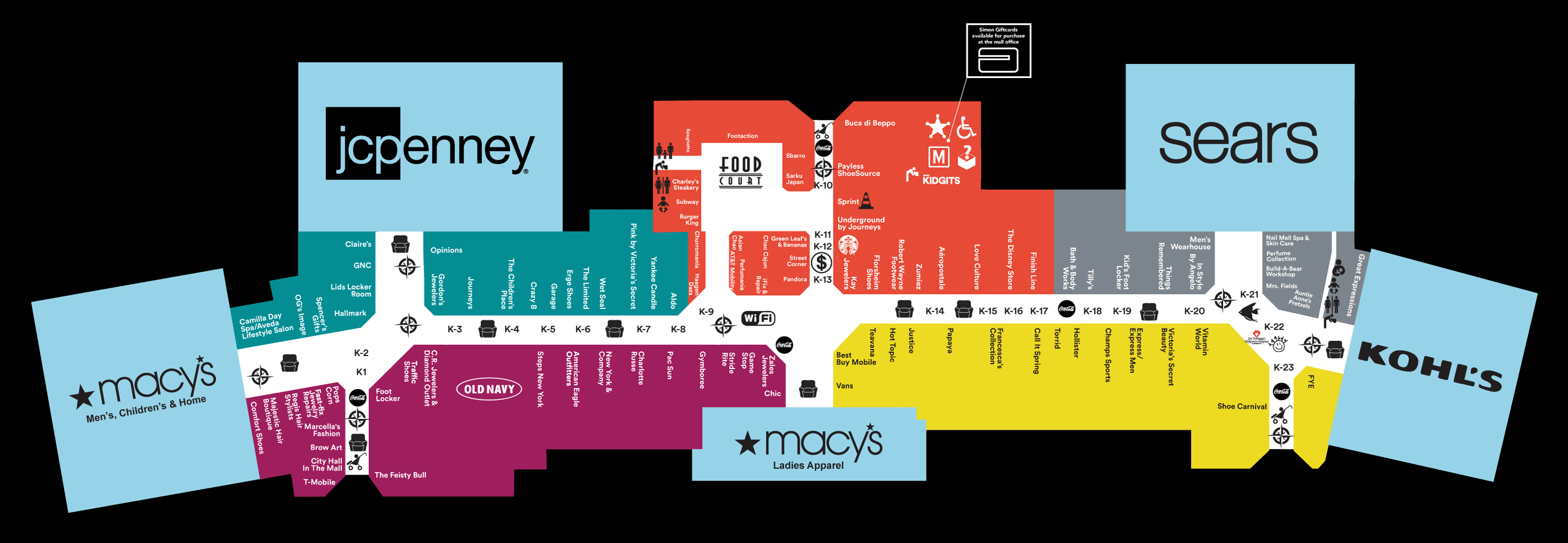 ross park mall map