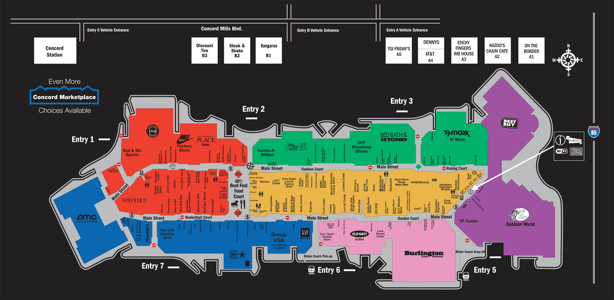 Printable Opry Mills Mall Map